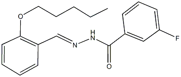 3-fluoro-N'-[2-(pentyloxy)benzylidene]benzohydrazide Structure