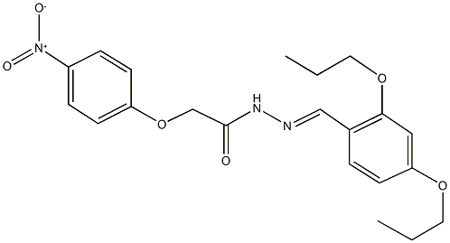 N'-(2,4-dipropoxybenzylidene)-2-{4-nitrophenoxy}acetohydrazide 구조식 이미지