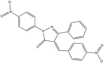 4-{4-nitrobenzylidene}-2-{4-nitrophenyl}-5-phenyl-2,4-dihydro-3H-pyrazol-3-one Structure