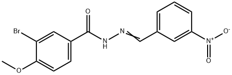 3-bromo-N'-{3-nitrobenzylidene}-4-methoxybenzohydrazide Structure