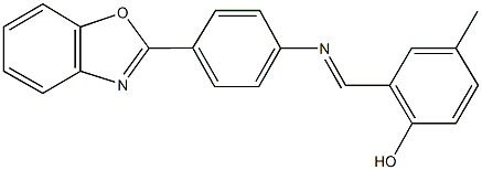 2-({[4-(1,3-benzoxazol-2-yl)phenyl]imino}methyl)-4-methylphenol Structure