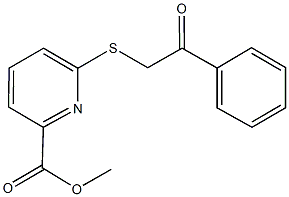 methyl 6-[(2-oxo-2-phenylethyl)sulfanyl]-2-pyridinecarboxylate Structure