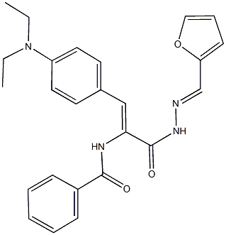 N-(2-[4-(diethylamino)phenyl]-1-{[2-(2-furylmethylene)hydrazino]carbonyl}vinyl)benzamide Structure