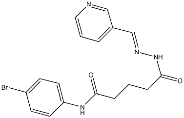 N-(4-bromophenyl)-5-oxo-5-[2-(3-pyridinylmethylene)hydrazino]pentanamide 구조식 이미지