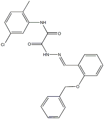 2-{2-[2-(benzyloxy)benzylidene]hydrazino}-N-(5-chloro-2-methylphenyl)-2-oxoacetamide Structure