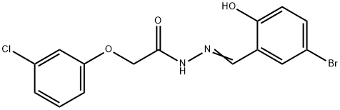 N'-(5-bromo-2-hydroxybenzylidene)-2-(3-chlorophenoxy)acetohydrazide 구조식 이미지