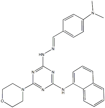4-(dimethylamino)benzaldehyde [4-(4-morpholinyl)-6-(1-naphthylamino)-1,3,5-triazin-2-yl]hydrazone 구조식 이미지