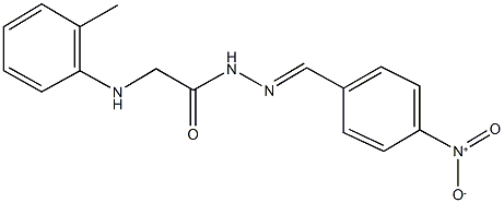 N'-{4-nitrobenzylidene}-2-(2-toluidino)acetohydrazide 구조식 이미지