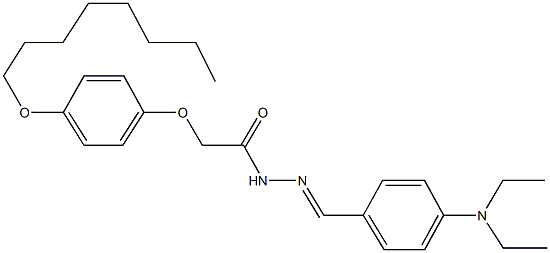 N'-[4-(diethylamino)benzylidene]-2-[4-(octyloxy)phenoxy]acetohydrazide 구조식 이미지