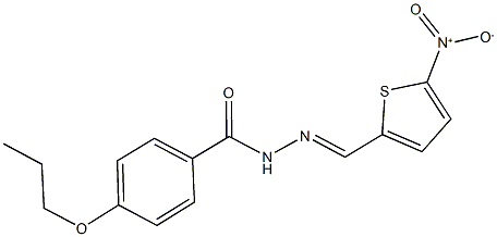 N'-({5-nitro-2-thienyl}methylene)-4-propoxybenzohydrazide 구조식 이미지