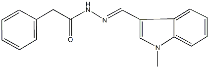 N'-[(1-methyl-1H-indol-3-yl)methylene]-2-phenylacetohydrazide 구조식 이미지