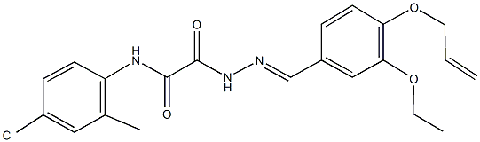 2-{2-[4-(allyloxy)-3-ethoxybenzylidene]hydrazino}-N-(4-chloro-2-methylphenyl)-2-oxoacetamide 구조식 이미지