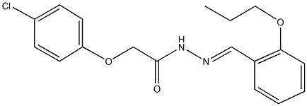 2-(4-chlorophenoxy)-N'-(2-propoxybenzylidene)acetohydrazide Structure