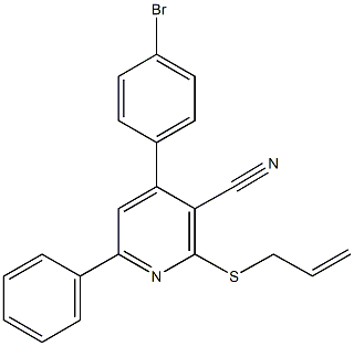 2-(allylsulfanyl)-4-(4-bromophenyl)-6-phenylnicotinonitrile 구조식 이미지