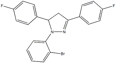 1-(2-bromophenyl)-3,5-bis(4-fluorophenyl)-4,5-dihydro-1H-pyrazole 구조식 이미지