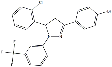 3-(4-bromophenyl)-5-(2-chlorophenyl)-1-[3-(trifluoromethyl)phenyl]-4,5-dihydro-1H-pyrazole Structure