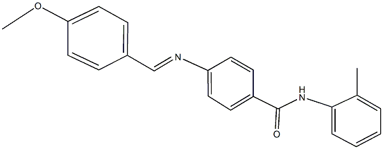 4-[(4-methoxybenzylidene)amino]-N-(2-methylphenyl)benzamide 구조식 이미지