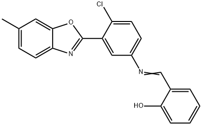 2-({[4-chloro-3-(6-methyl-1,3-benzoxazol-2-yl)phenyl]imino}methyl)phenol Structure