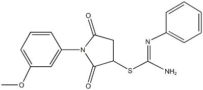 1-(3-methoxyphenyl)-2,5-dioxo-3-pyrrolidinyl N'-phenylimidothiocarbamate 구조식 이미지