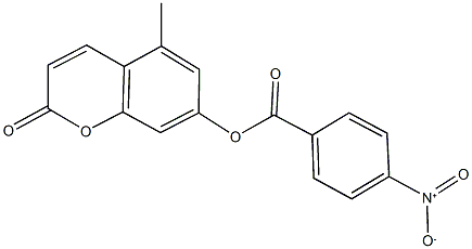 5-methyl-2-oxo-2H-chromen-7-yl 4-nitrobenzoate Structure