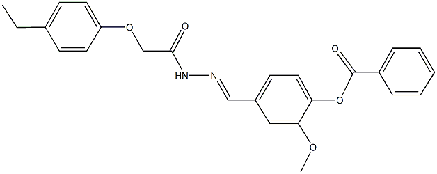 4-{2-[(4-ethylphenoxy)acetyl]carbohydrazonoyl}-2-methoxyphenyl benzoate Structure