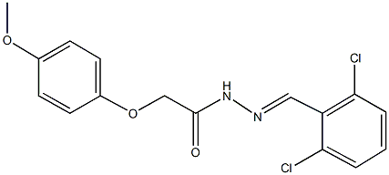 N'-(2,6-dichlorobenzylidene)-2-(4-methoxyphenoxy)acetohydrazide 구조식 이미지