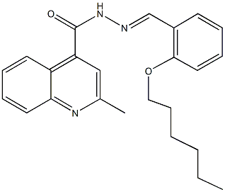 N'-[2-(hexyloxy)benzylidene]-2-methyl-4-quinolinecarbohydrazide Structure