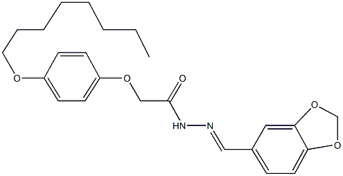 N'-(1,3-benzodioxol-5-ylmethylene)-2-[4-(octyloxy)phenoxy]acetohydrazide Structure