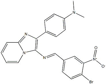 3-({4-bromo-3-nitrobenzylidene}amino)-2-[4-(dimethylamino)phenyl]imidazo[1,2-a]pyridine 구조식 이미지