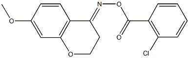 7-methoxy-2,3-dihydro-4H-chromen-4-one O-(2-chlorobenzoyl)oxime 구조식 이미지