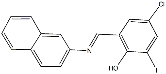 4-chloro-2-iodo-6-[(2-naphthylimino)methyl]phenol Structure