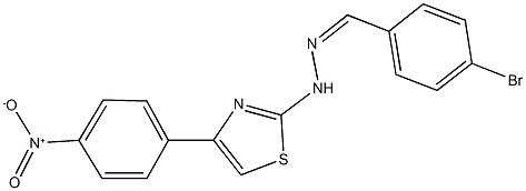 4-bromobenzaldehyde (4-{4-nitrophenyl}-1,3-thiazol-2-yl)hydrazone Structure