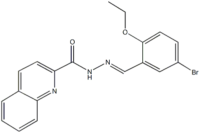 N'-(5-bromo-2-ethoxybenzylidene)-2-quinolinecarbohydrazide 구조식 이미지