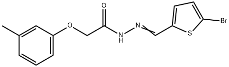 N'-[(5-bromo-2-thienyl)methylene]-2-(3-methylphenoxy)acetohydrazide Structure