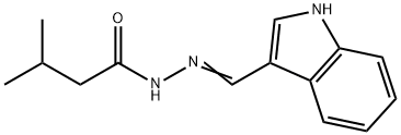 N'-(1H-indol-3-ylmethylene)-3-methylbutanohydrazide 구조식 이미지