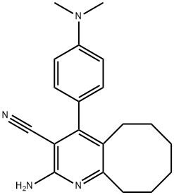 2-amino-4-[4-(dimethylamino)phenyl]-5,6,7,8,9,10-hexahydrocycloocta[b]pyridine-3-carbonitrile Structure