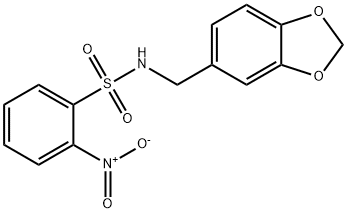 N-(1,3-benzodioxol-5-ylmethyl)-2-nitrobenzenesulfonamide 구조식 이미지