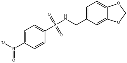 N-(1,3-benzodioxol-5-ylmethyl)-4-nitrobenzenesulfonamide Structure