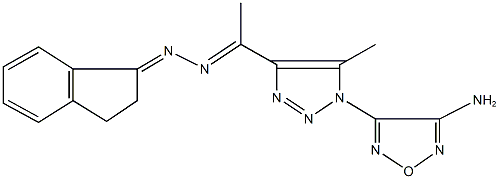 1-[1-(4-amino-1,2,5-oxadiazol-3-yl)-5-methyl-1H-1,2,3-triazol-4-yl]ethanone 2,3-dihydro-1H-inden-1-ylidenehydrazone Structure