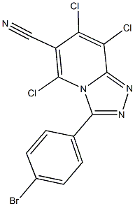 3-(4-bromophenyl)-5,7,8-trichloro[1,2,4]triazolo[4,3-a]pyridine-6-carbonitrile Structure