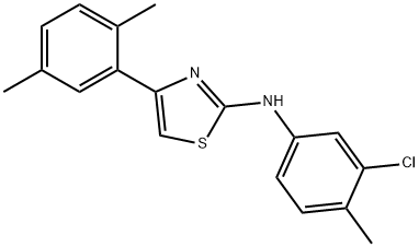 N-(3-chloro-4-methylphenyl)-4-(2,5-dimethylphenyl)-1,3-thiazol-2-amine Structure