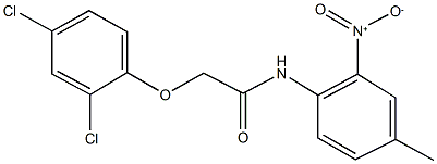 2-(2,4-dichlorophenoxy)-N-{2-nitro-4-methylphenyl}acetamide 구조식 이미지