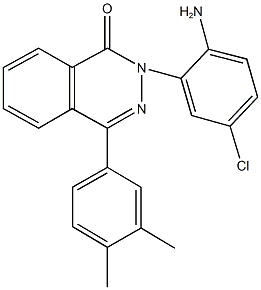 2-(2-amino-5-chlorophenyl)-4-(3,4-dimethylphenyl)-1(2H)-phthalazinone 구조식 이미지