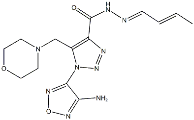 1-(4-amino-1,2,5-oxadiazol-3-yl)-N'-(2-butenylidene)-5-(4-morpholinylmethyl)-1H-1,2,3-triazole-4-carbohydrazide Structure