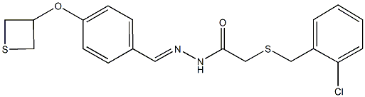2-[(2-chlorobenzyl)sulfanyl]-N'-[4-(3-thietanyloxy)benzylidene]acetohydrazide Structure