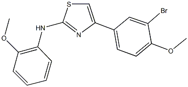 N-[4-(3-bromo-4-methoxyphenyl)-1,3-thiazol-2-yl]-N-(2-methoxyphenyl)amine Structure