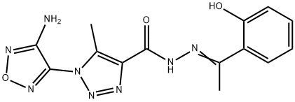 1-(4-amino-1,2,5-oxadiazol-3-yl)-N'-[1-(2-hydroxyphenyl)ethylidene]-5-methyl-1H-1,2,3-triazole-4-carbohydrazide Structure
