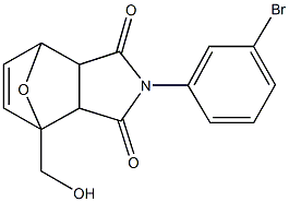 4-(3-bromophenyl)-1-(hydroxymethyl)-10-oxa-4-azatricyclo[5.2.1.0~2,6~]dec-8-ene-3,5-dione Structure