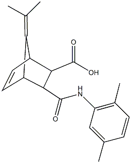 3-[(2,5-dimethylanilino)carbonyl]-7-(1-methylethylidene)bicyclo[2.2.1]hept-5-ene-2-carboxylic acid 구조식 이미지