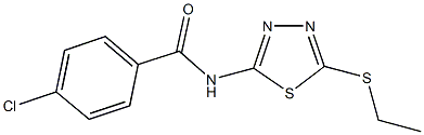 4-chloro-N-[5-(ethylsulfanyl)-1,3,4-thiadiazol-2-yl]benzamide Structure